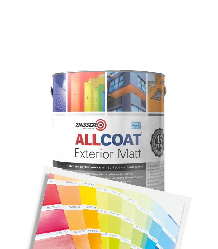 Zinsser AllCoat Exterior Matt (Water Based) - 2.5 Litre - Tinted Mixed Colour