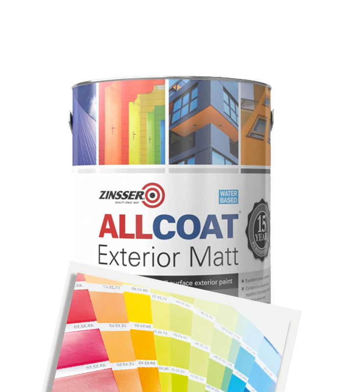 Zinsser AllCoat Exterior Matt (Water Based) - 5 Litre - Tinted Mixed Colour