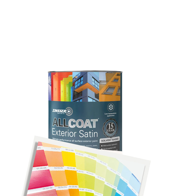 Zinsser AllCoat Exterior Satin (Solvent Based) - 1 Litre - Tinted Mixed Colour