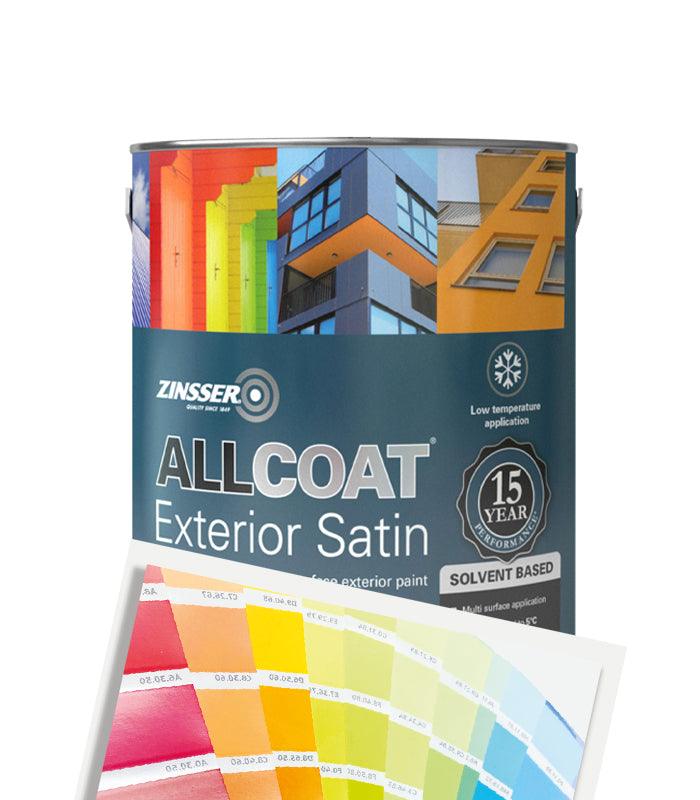 Zinsser AllCoat Exterior Satin (Solvent Based) - 5 Litre - Tinted Mixed Colour